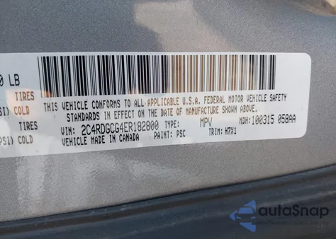 2014 Dodge Grand Caravan Sxt from USA, damaged, VIN 2C4RDGCG4ER182800